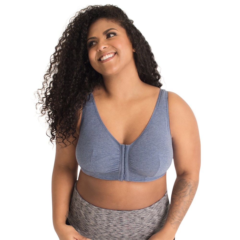 LEADING LADY Meryl Front Opening Cotton Comfort Bra C-G bands 12-34  multiple colours - Arianne Lingerie