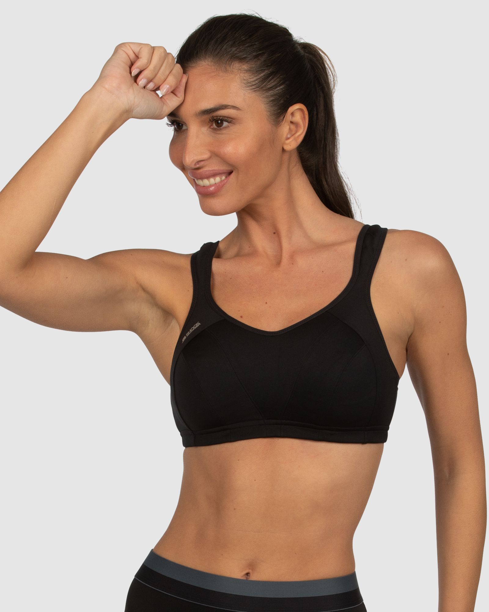 SHOCK ABSORBER Active multi sport Non wire Support Sports Bra in black A-HH  CUPS - Arianne Lingerie