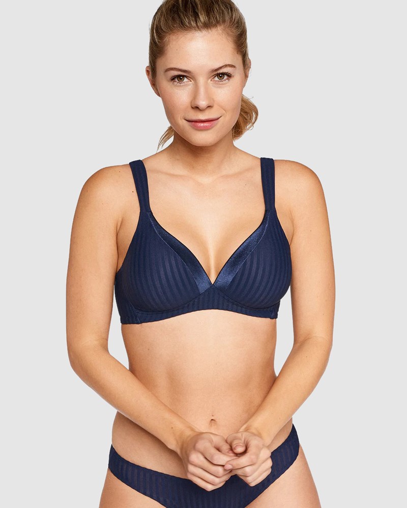 Comfortable Wide Strap Wirefree Bra With Mesh by Naturana Online, THE  ICONIC