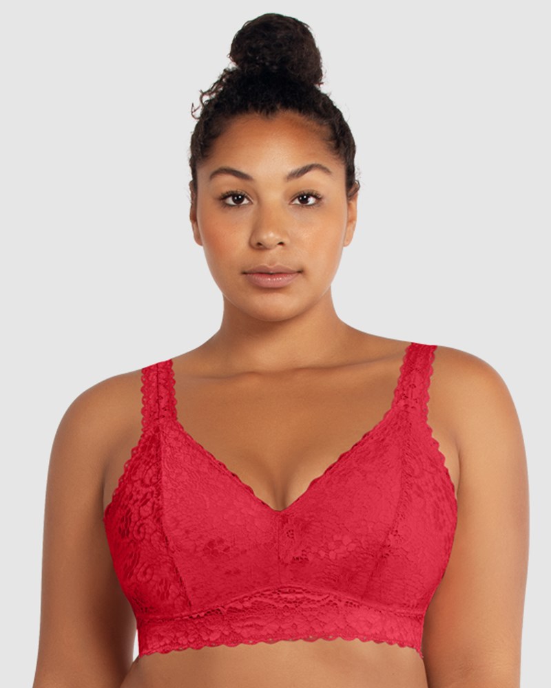 PARFAIT Adriana Wirefree Full Bust Lace Bralette D-H Cup in band sizes 8-20  multiple colours - Arianne Lingerie